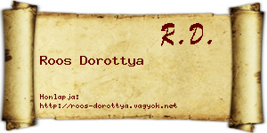 Roos Dorottya névjegykártya